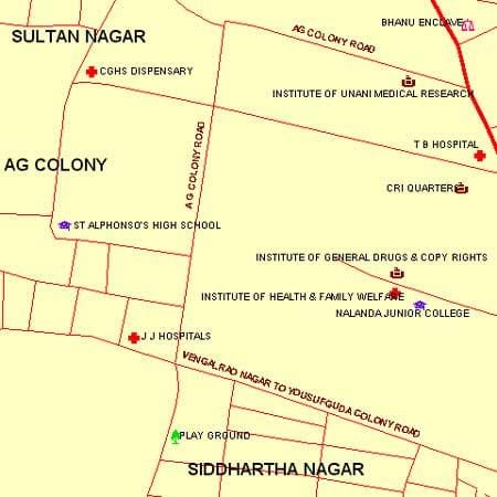 ಜೆಜೆ ಆಸ್ಪತ್ರೆ ಮುಂಬೈ ನಕ್ಷೆ